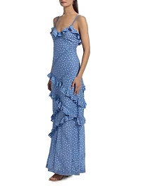 LoveShackFancy x Visit Savannah Nocelle Ruffled Maxi Dress