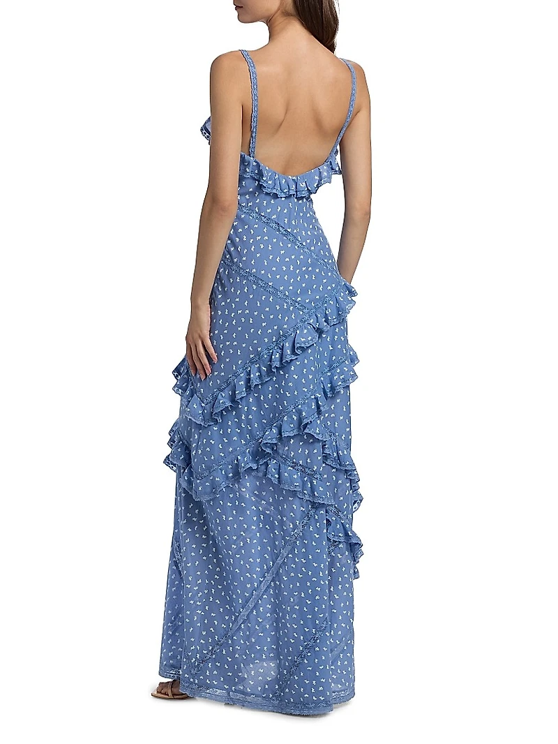LoveShackFancy x Visit Savannah Nocelle Ruffled Maxi Dress