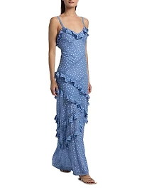 LoveShackFancy x Visit Savannah Nocelle Ruffled Maxi Dress