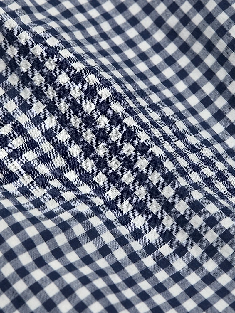 LoveShackFancy x Visit Savannah Sydow Linen Gingham Cutout Minidress