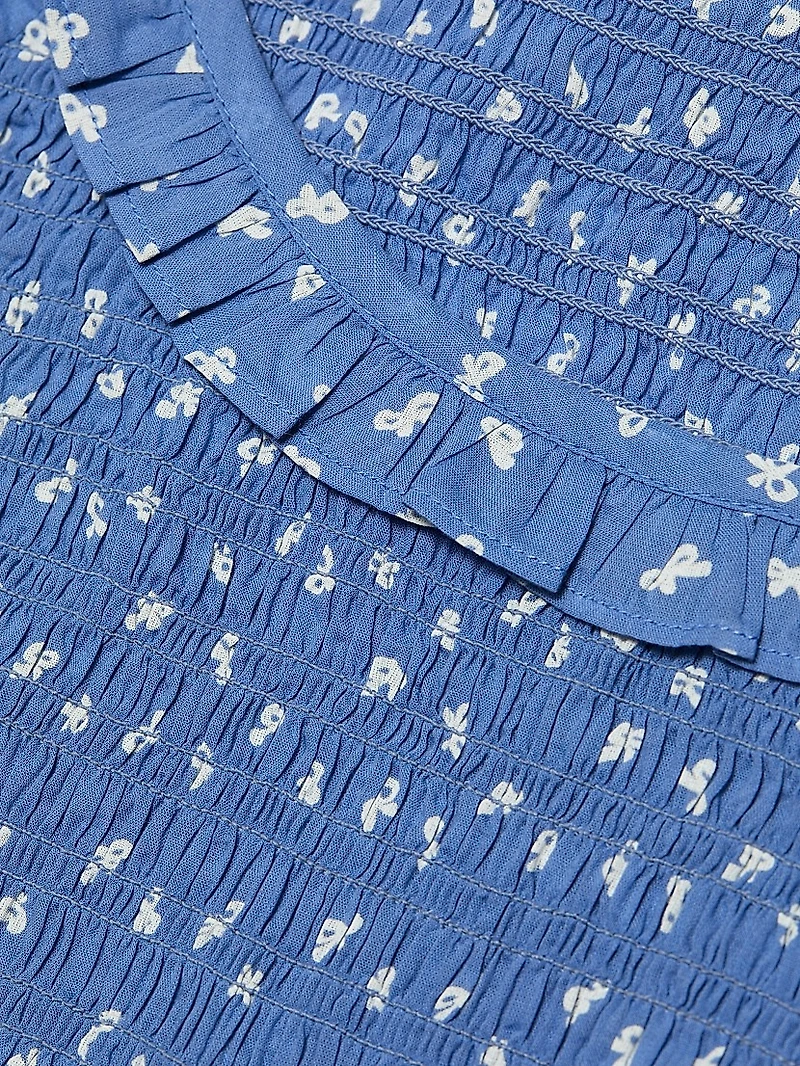 LoveShackFancy x Visit Savannah Molly Smocked Cropped Top