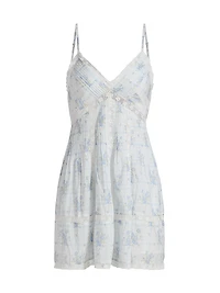 LoveShackFancy x Visit Savannah Docila Floral Lace-Trimmed Minidress