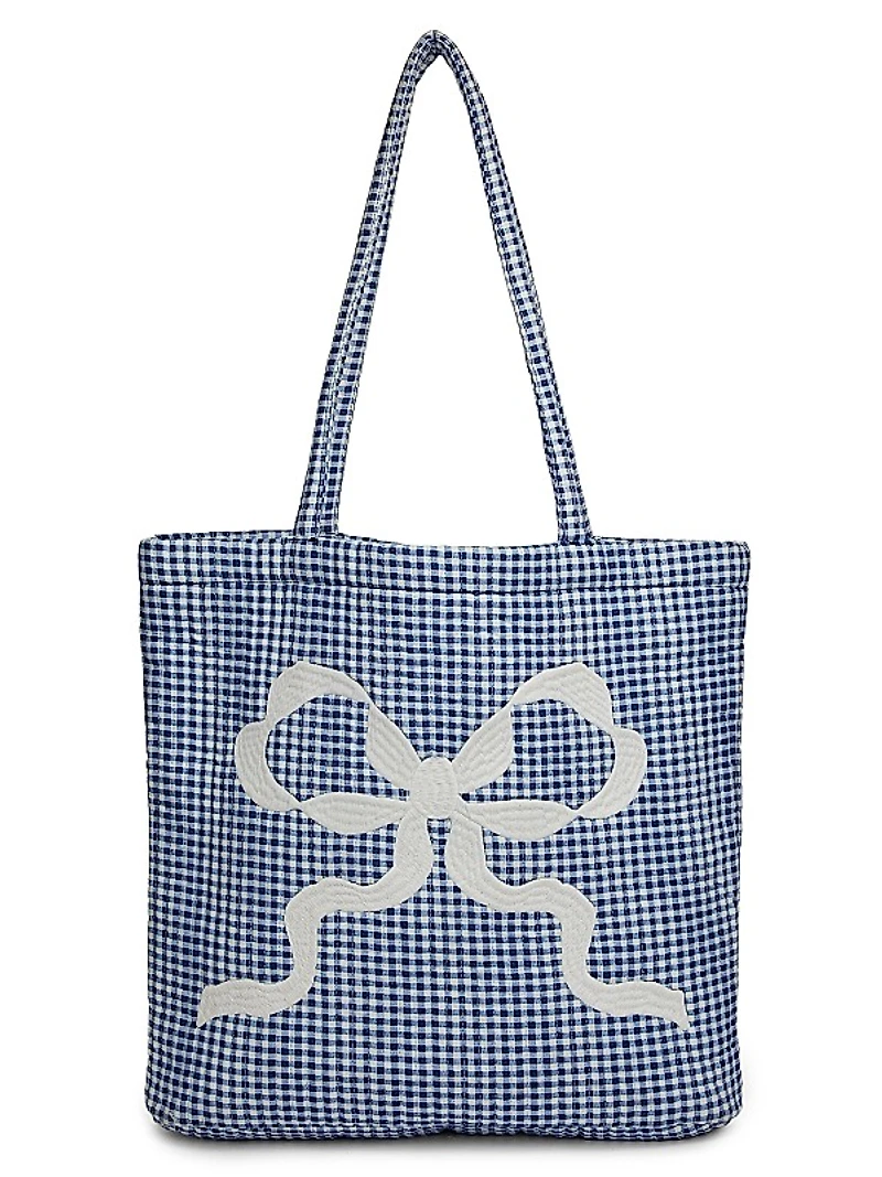 LoveShackFancy x Visit Savannah Henderson Bow Gingham Tote