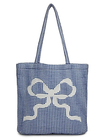 LoveShackFancy x Visit Savannah Henderson Bow Gingham Tote
