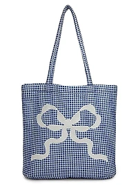 LoveShackFancy x Visit Savannah Henderson Bow Gingham Tote