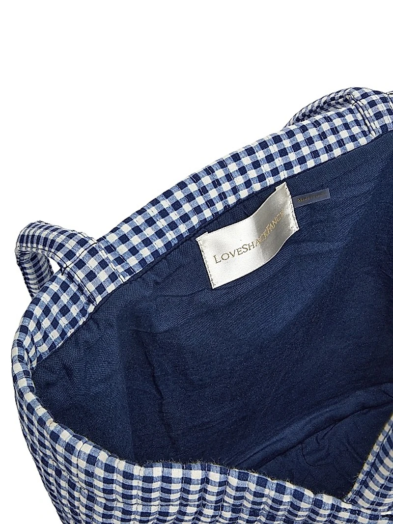 LoveShackFancy x Visit Savannah Henderson Bow Gingham Tote