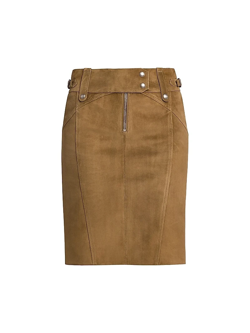 Soft Suede Pencil Skirt