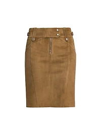 Soft Suede Pencil Skirt