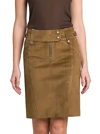 Soft Suede Pencil Skirt