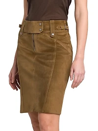 Soft Suede Pencil Skirt