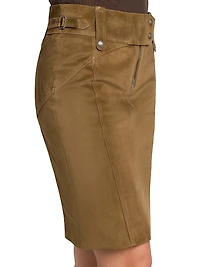 Soft Suede Pencil Skirt