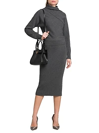 Rib-Knit Cashmere-Cotton Pencil Skirt