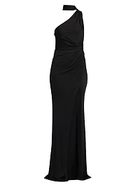 Choker One-Shoulder Sheath Gown