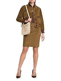 Soft Suede Bomber Jacket