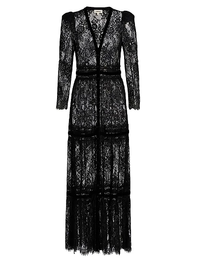 Poe Mixed Lace Maxi Dress