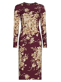 Rose Charmeuse Sheath Dress