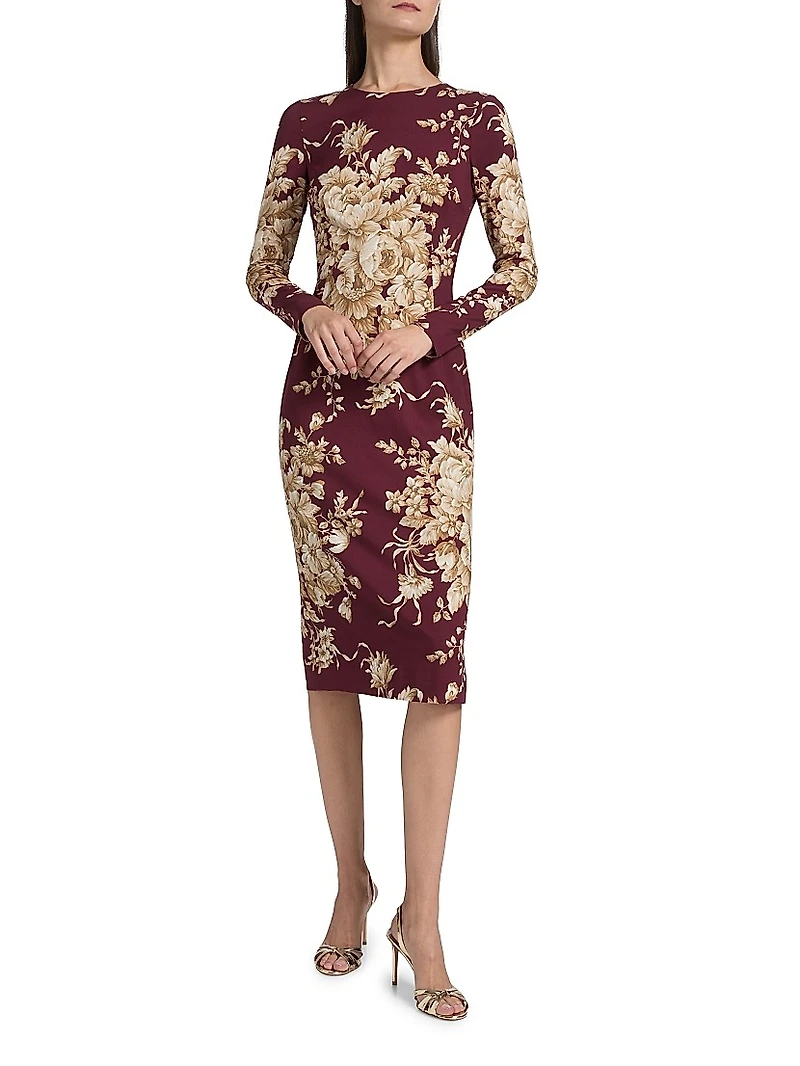 Rose Charmeuse Sheath Dress