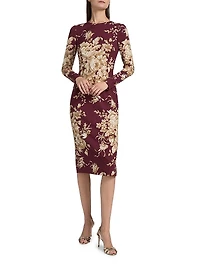 Rose Charmeuse Sheath Dress