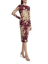 Rose Charmeuse Sheath Dress