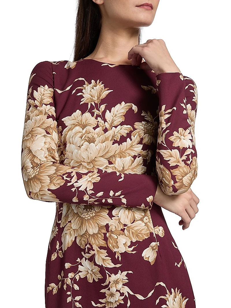 Rose Charmeuse Sheath Dress