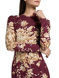 Rose Charmeuse Sheath Dress