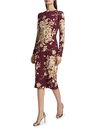 Rose Charmeuse Sheath Dress