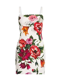 Rafia Fiori Floral Stretch Silk Minidress