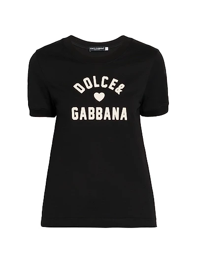 Italian Tailoring Logo Cotton T-Shirt