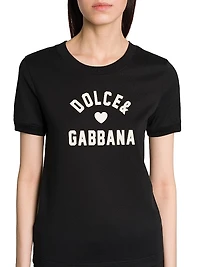 Italian Tailoring Logo Cotton T-Shirt