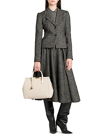 Italian Tailoring Leopard-LinedWool-Blend Blazer