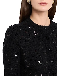 Sequined Cropped Cardigan