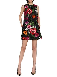 Rafia Fiori Floral Minidress