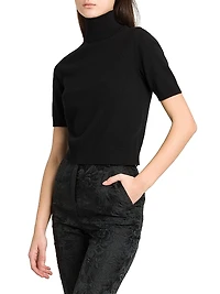 Italian Tailoring Cashmere Turtleneck Top