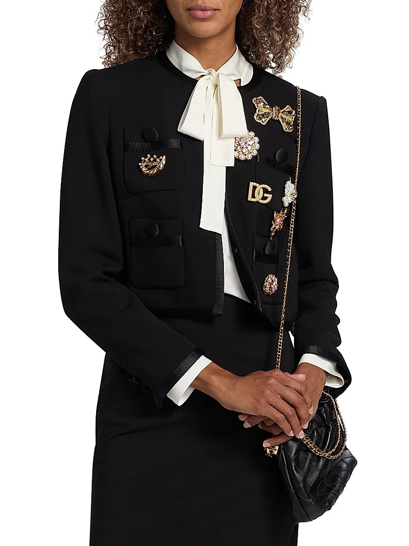 Embellished Virgin Wool-Blend Jacket