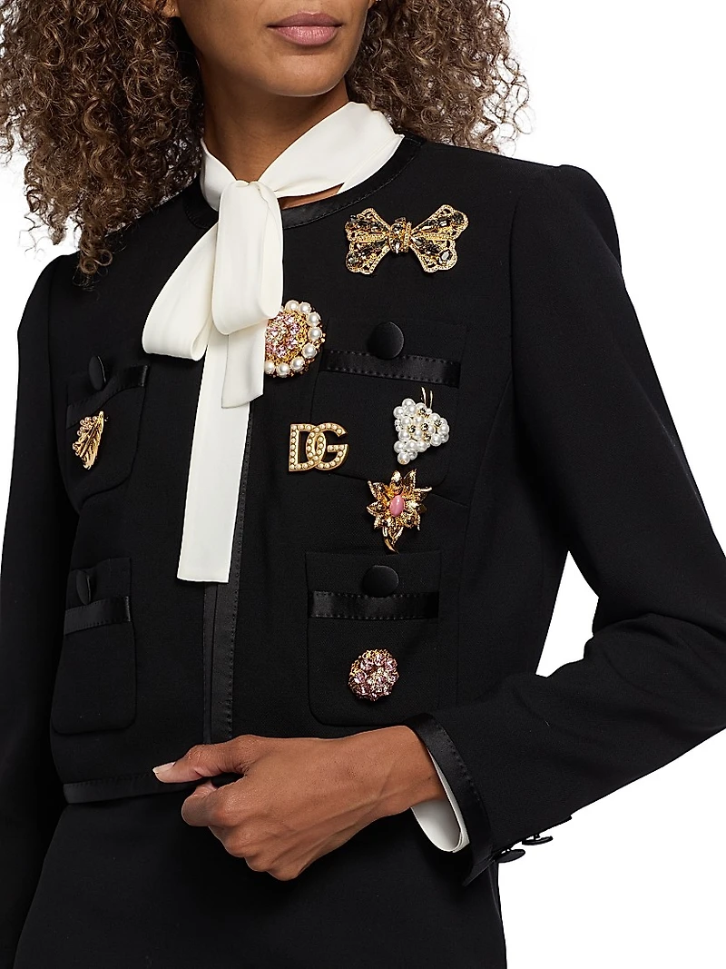 Embellished Virgin Wool-Blend Jacket