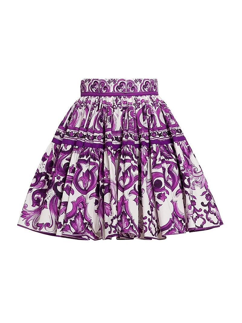 Paisley Cotton Mini Skirt