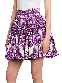 Paisley Cotton Mini Skirt