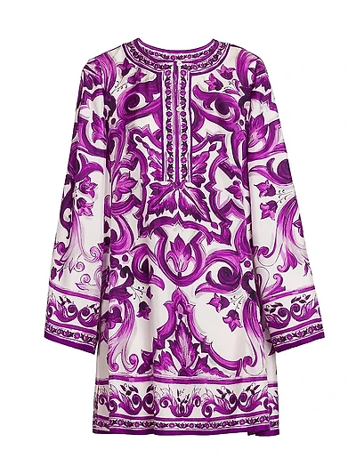 Paisley Silk Minidress