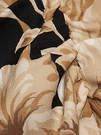 Rose Cretonne Gathered Midi-Dress