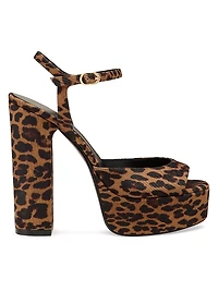 Dayna Boost 130MM Leopard Platform Sandals