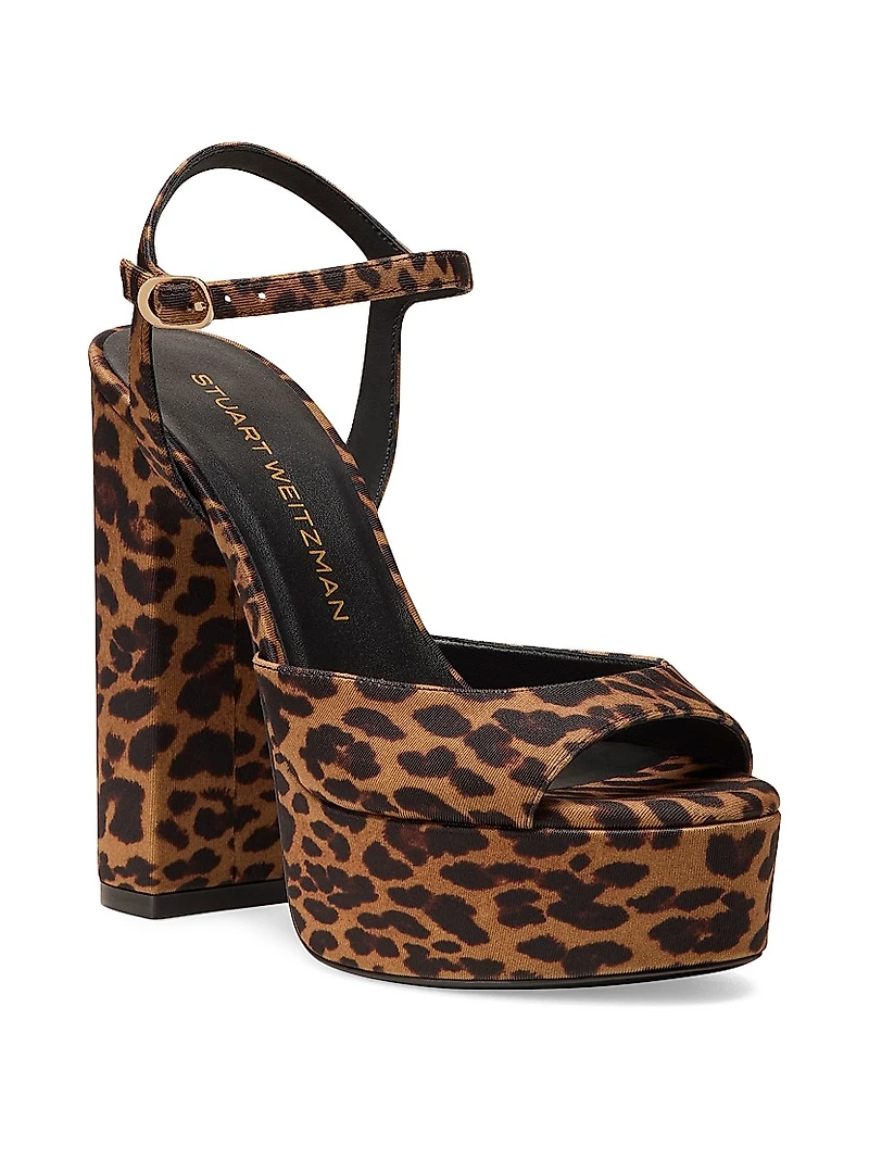 Dayna Boost 130MM Leopard Platform Sandals