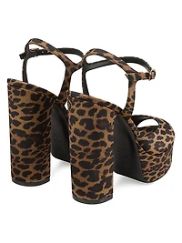Dayna Boost 130MM Leopard Platform Sandals