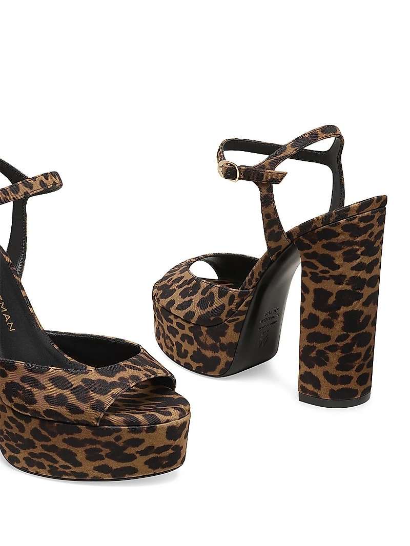 Dayna Boost 130MM Leopard Platform Sandals