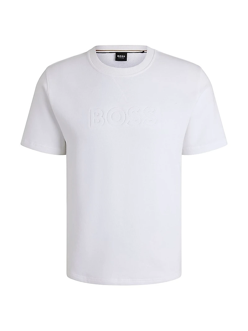 Cotton-Terry T-Shirt with Embroidered Logo