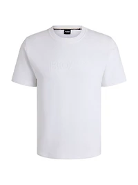 Cotton-Terry T-Shirt with Embroidered Logo