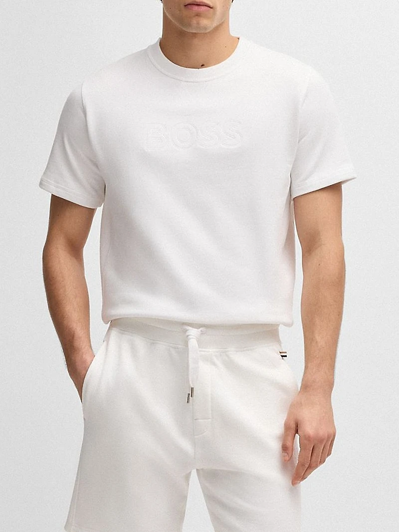 Cotton-Terry T-Shirt with Embroidered Logo