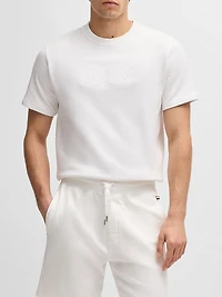 Cotton-Terry T-Shirt with Embroidered Logo