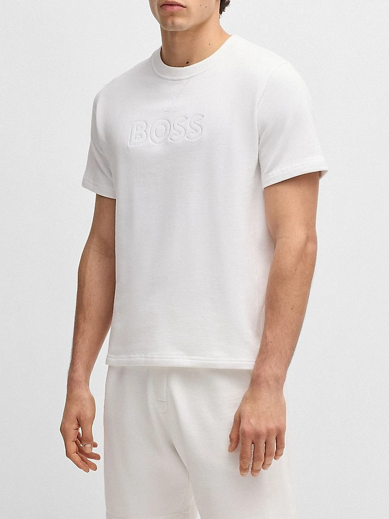 Cotton-Terry T-Shirt with Embroidered Logo