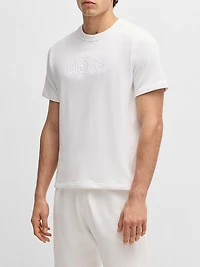 Cotton-Terry T-Shirt with Embroidered Logo