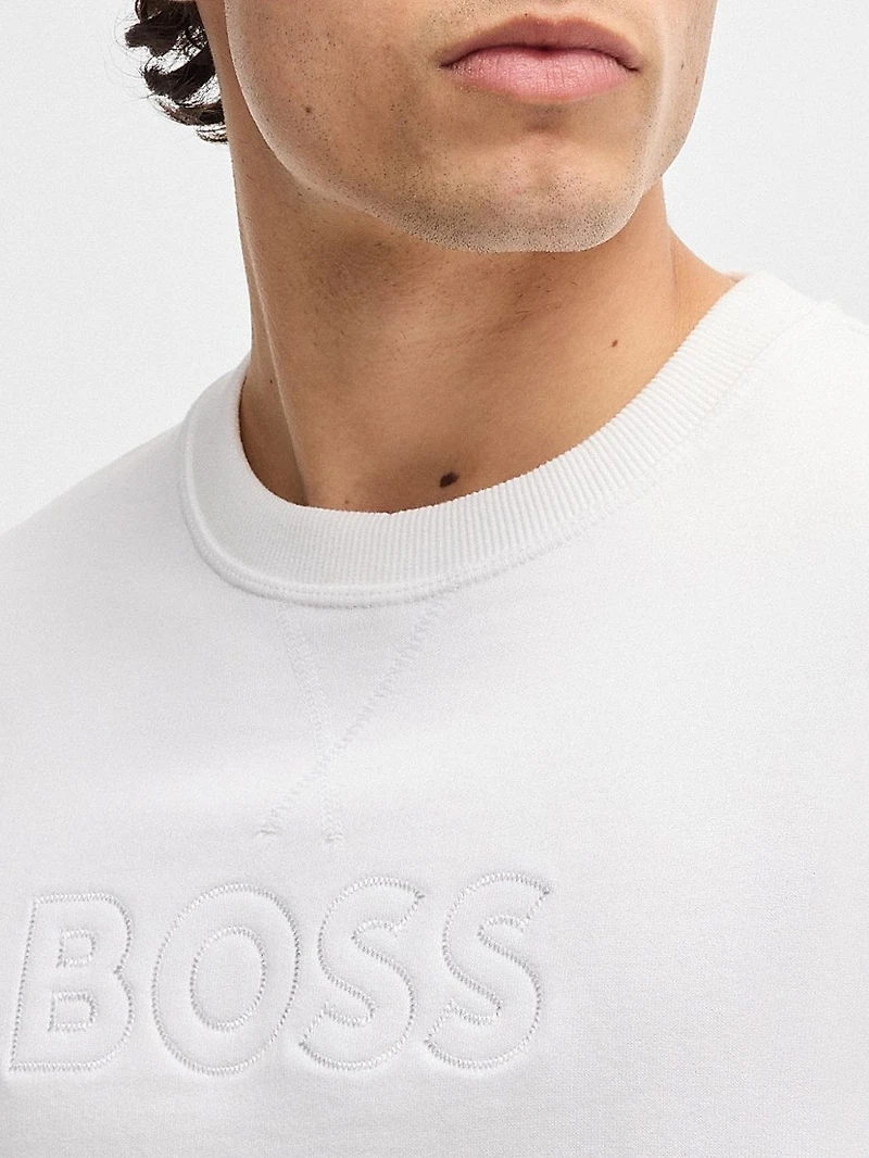 Cotton-Terry T-Shirt with Embroidered Logo